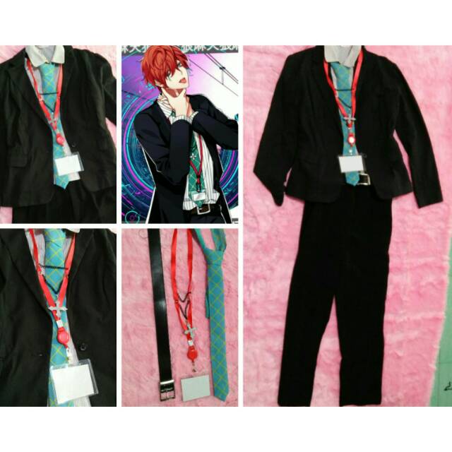 Kannonzaka Doppo Hyposis mic cosplay costume/jas formal/baju kerja/matenrou/buncinnya Hifumi