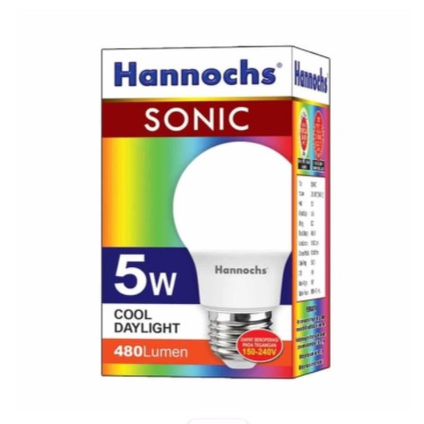 Hannochs Lampu LED / Bohlam LED SONIC 5 watt / 5W Cahaya Putih