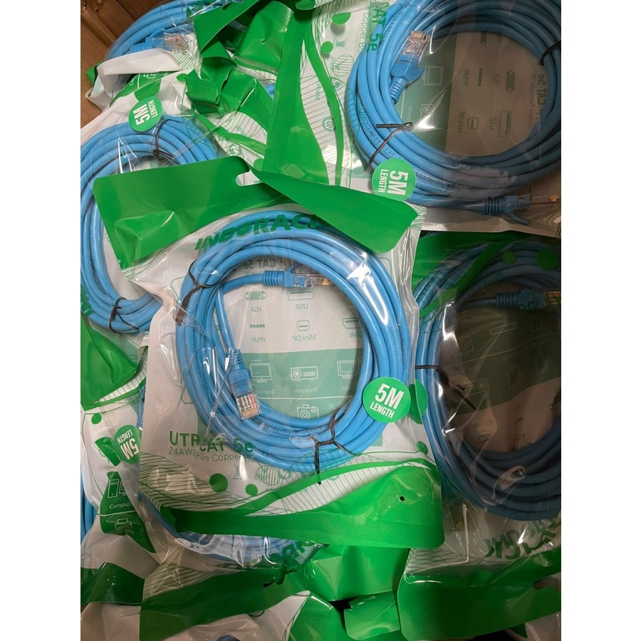 INDORACK C55B 5 Meter Kabel Lan CAT5e UTP Patch Cord Cable -BLUE