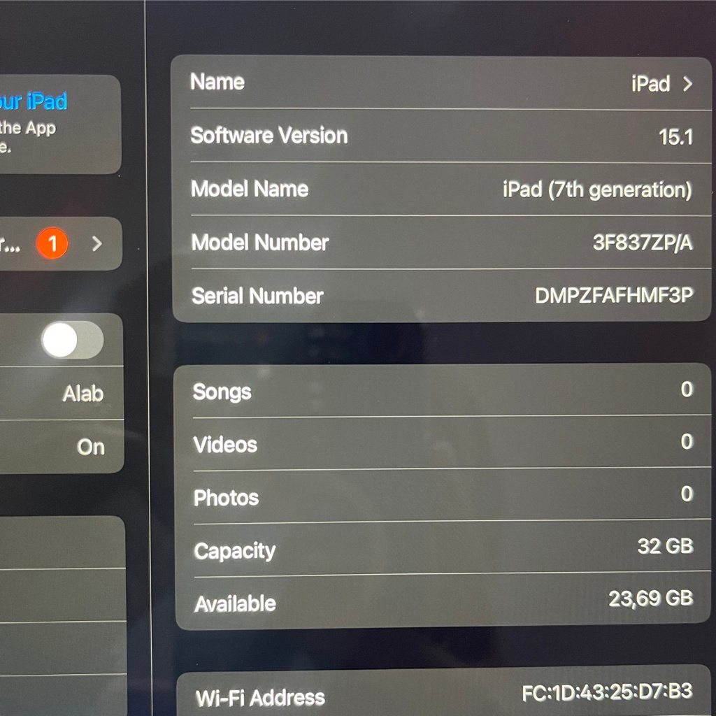 IPAD GENERASI 7 10.2&quot; 256 GB WIFI ONLY SECOND