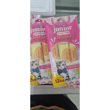 Snack kucing cat treats junior satu pax 4 pcs