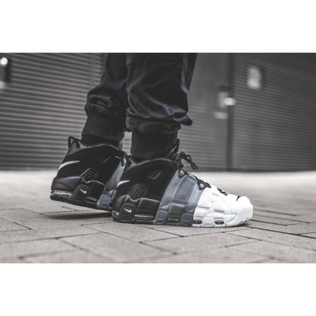 uptempo black white grey