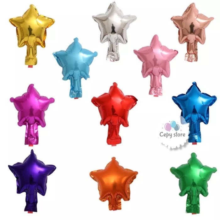 Balon Foil Bintang / Balon Foil Star Supermini 10cm