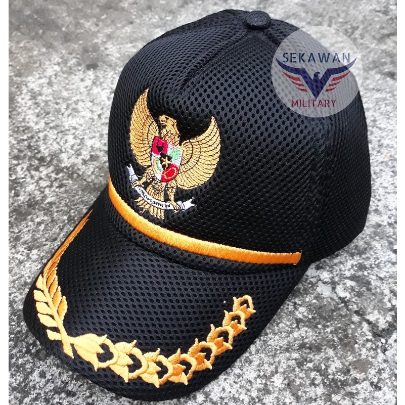 Topi Hitam Garuda Topi Padi Kapas Garuda Camat PEMILU