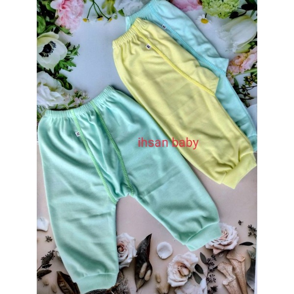 3 pcs CELANA PAMPERS PANJANG BAYI POLOS UK S M L XL