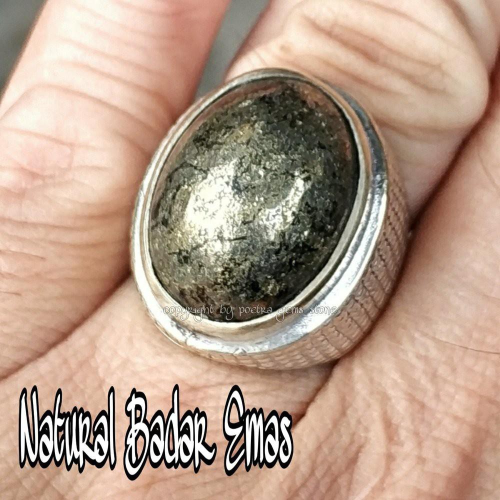 CINCIN NATURAL BATU AKIK BADAR EMAS PYRITE