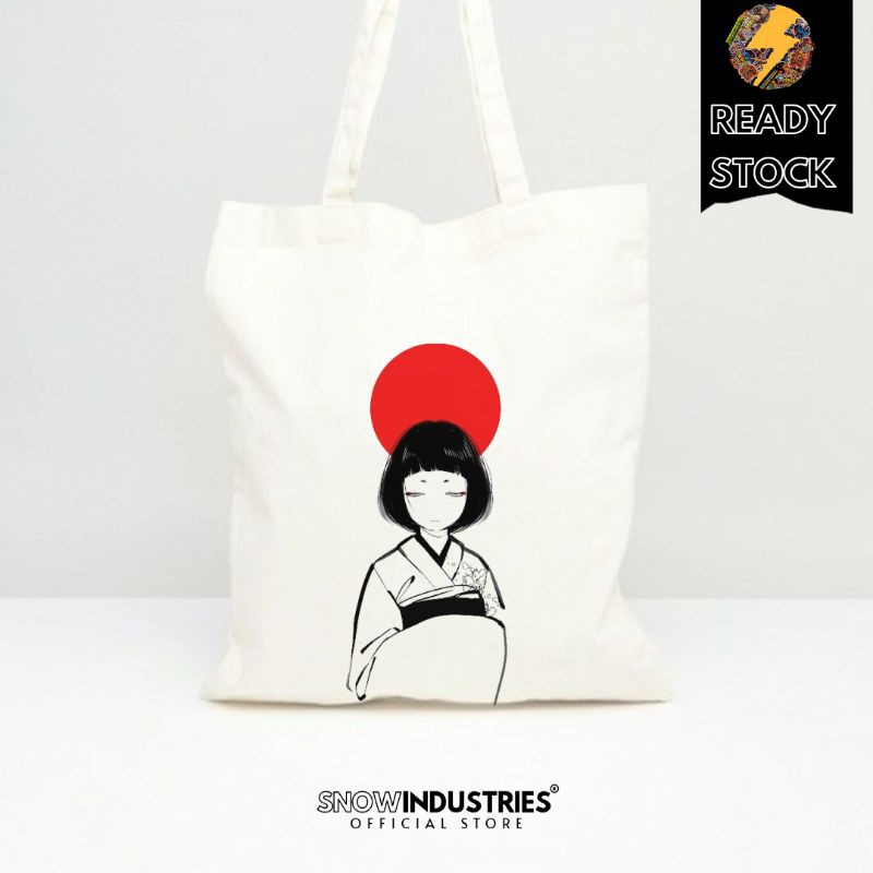 Tote Bag Wanita Pria Baby Kanvas Premium Japan Style