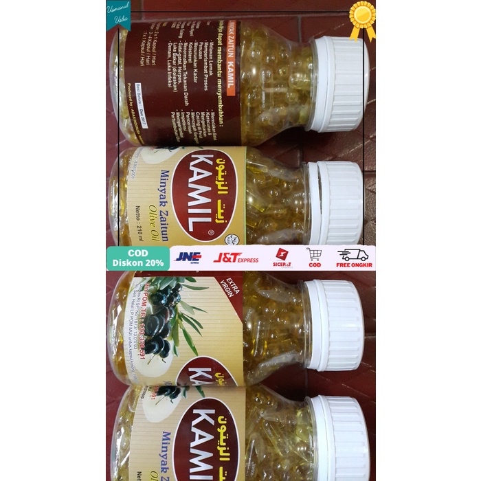 

◾COD◾ Kamil Minyak Zaitun 210 kapsul - Kamil Extra Virgin Olive Oil Kapsul
