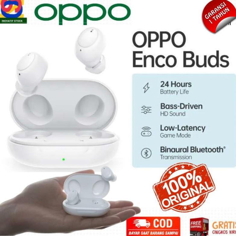 Earphone Tws Oppo Enco W12 (Encobuds) Headset Bluetooth Terbaru Garansi Service Center Oppo Indonesi