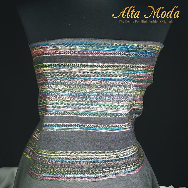 

Alta Moda Kain Denim Bordir High Quality Charcoal Bordir Pelangi-1.75M