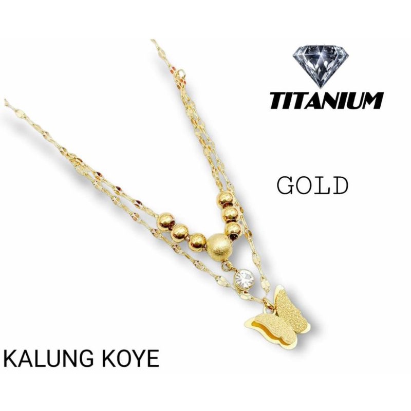 KALUNG TITANIUM KOREAN 2 SISI Layer clover MOTIF