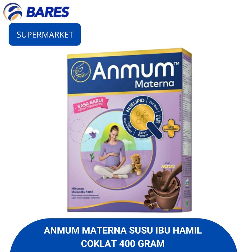 Anmum Materna Susu Ibu Hamil Coklat Strawbery Original 400 Gram