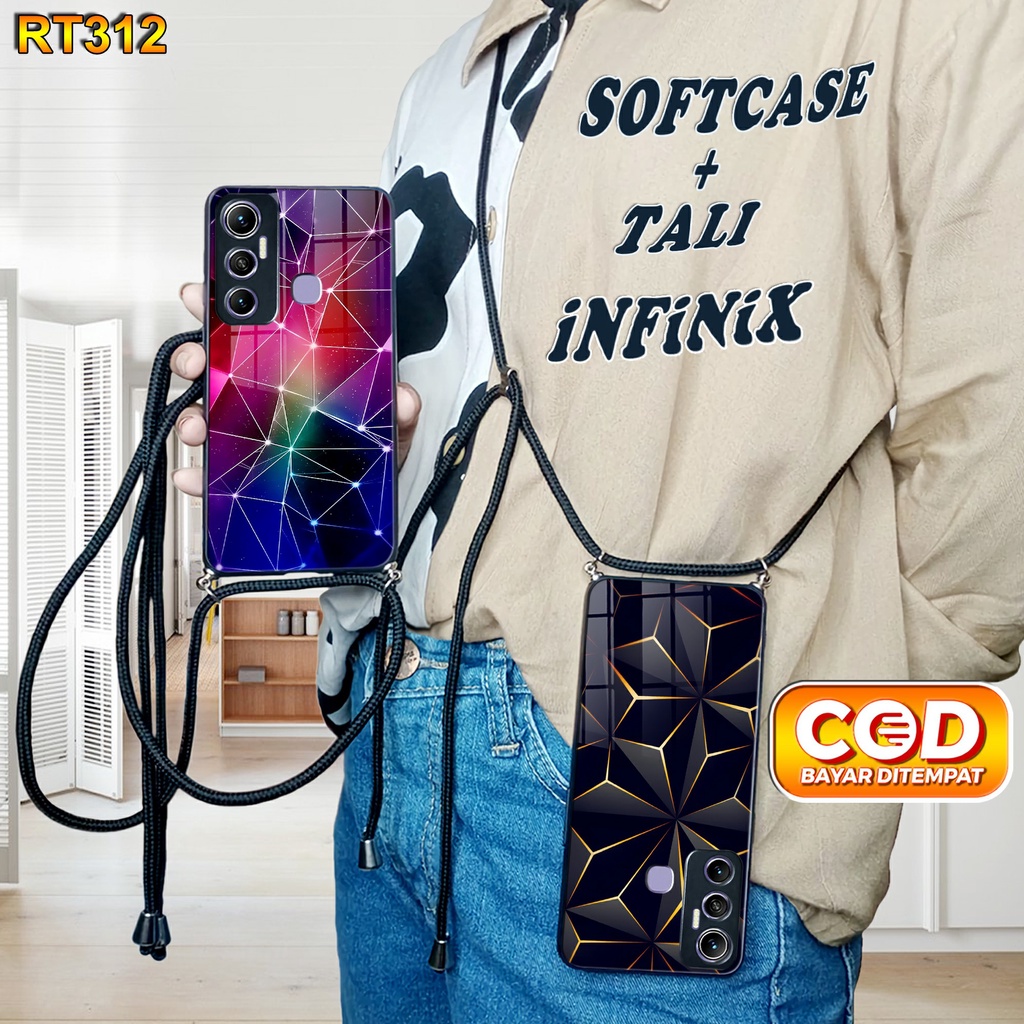RT312 Softcase Kilau + Tali infinix Hot 11 Case Kilau Hot 8 Hot 9 Hot 9 play Hot 10 Hot 10 play Hot 