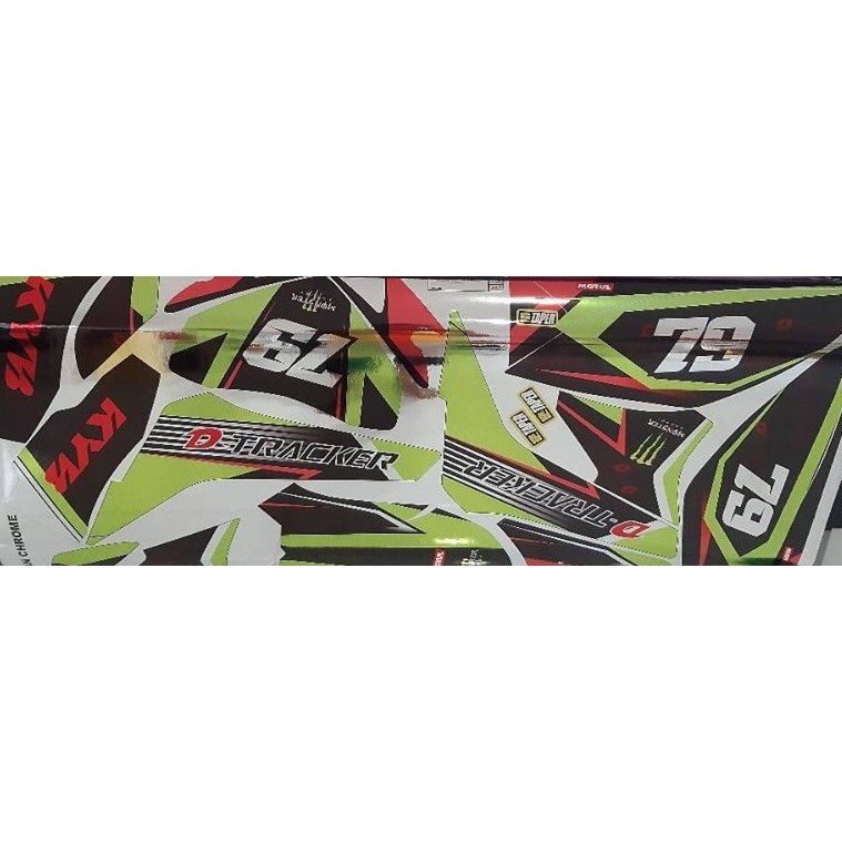 DECAL STICKER KLX 150 FULLBODY (001) DEKAL STIKER DTRACKER DTX LAMA CHROME SILVER MIRROR 2009 2010 2