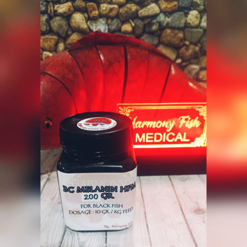 BC MELANIN HFM 200GR PASTA Vitamin Pigmen Warna Hitam Black Color Ikan Hias Koi Koki Channa Louhan P