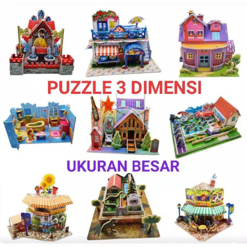 Puzzle 3D Toy / Mainan Puzzle Kreatifitas Anak Ukuran Besar