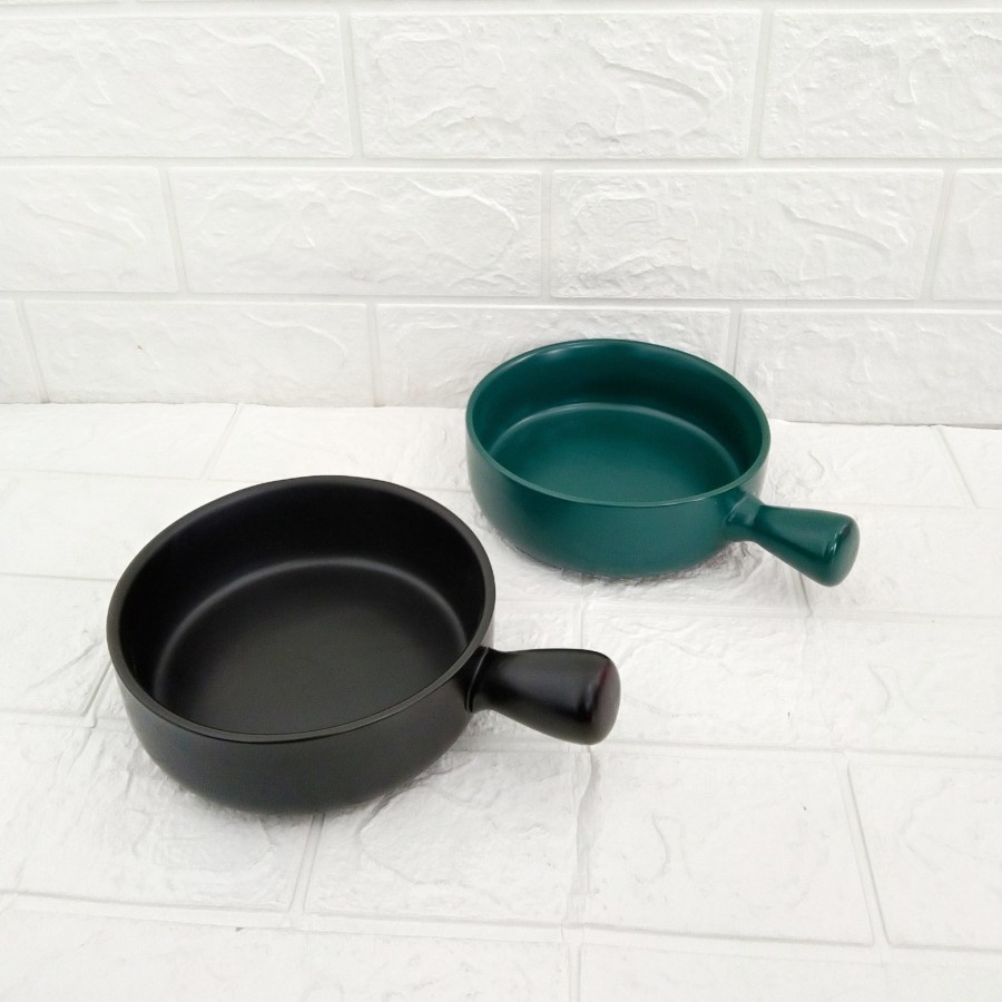 Mangkok Keramik Glazed Bowl Nordic Gagang Mangkok Tebal Premium