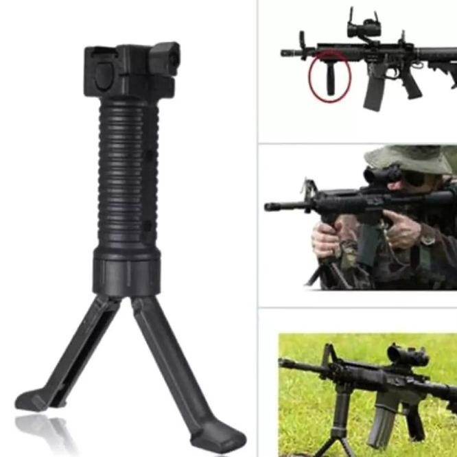 READY STOK  Bipod Tactical Riffle Grip Airsoft Gun Foregrip Bipod WGB WGG AEG 20Mm