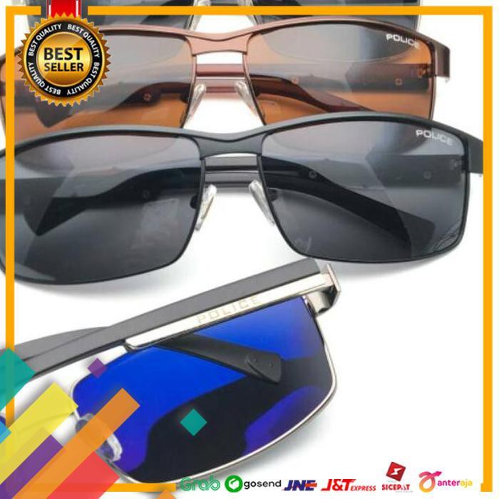HOT DEAL.. FASHION PRIA KACAMATA POLICE P24 - HITAM ..TERBARU