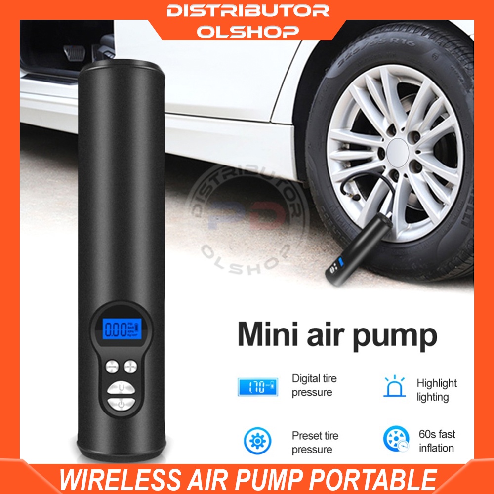 POMPA ELEKTRIK MINI WIRELESS PORTABLE ANGIN BAN BALON BOLA