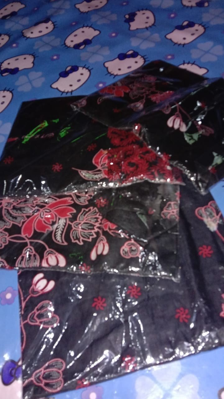 Batikcouple Keluarga Sania Ruffle Ori Ndoro Jowi Dnt Batik Couple Keluarga Motif Sakura Merah
