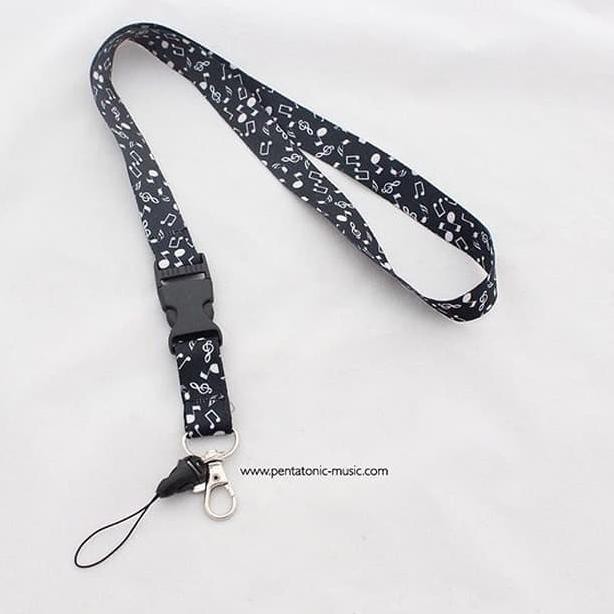 

Black Music Lanyard | Tali Gantungan ID Card Musik