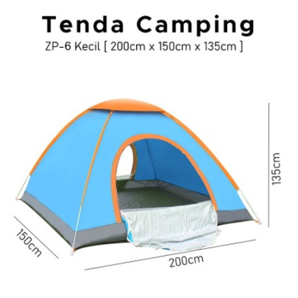 Tenda Gunung Kapasitas 4 Orang Tenda Indoor Tenda Camping Zp 6