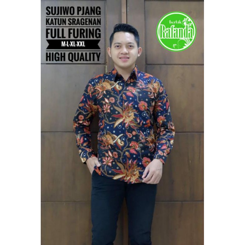 Sujiwo Kemeja Batik Pria Modern Asli Solo Atasan Batik by Rafanda
