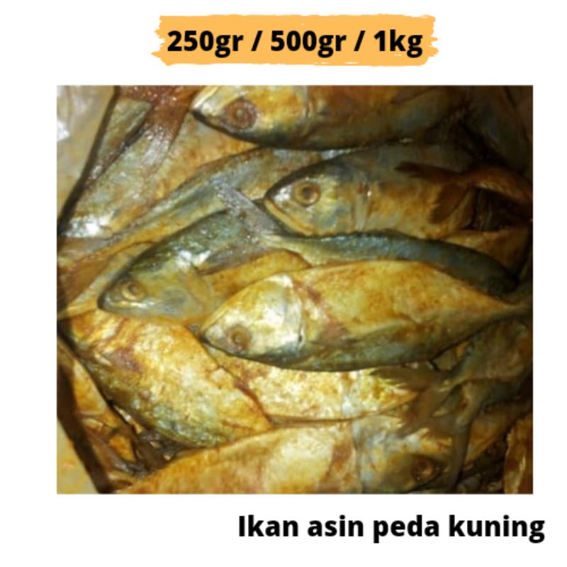 

IKAN ASIN PEDA KUNING (BUMBU) 250GR / 500GR / 1KG KUALITAS SUPER