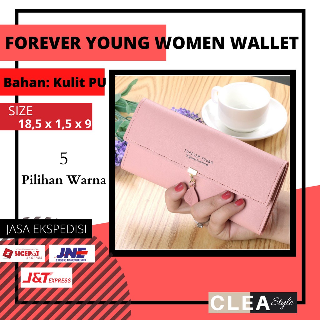 DOMPET LIPAT WANITA IMPORT KULIT WALLET KOREA PANJANG EXCLUSIVE MURAH COCOK UNTUK REMAJA & ABG