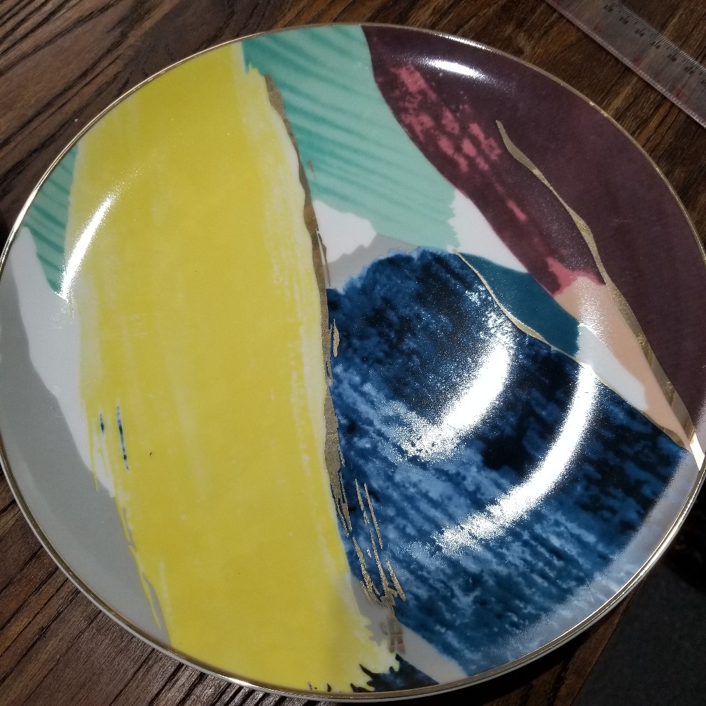 Watercolor Plate Premium Quality Piring Makan