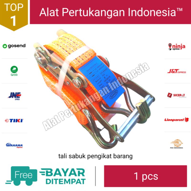 Trek Belt Webbing Cargo Lashing Track belt 4 Ton 6 Meter Sands Alat Tali Sabuk Pengikat Barang