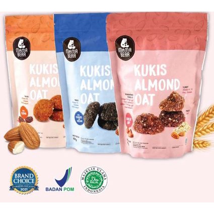 MamaBear Kukis Almond Oat rasa Cokelat Chip  Kurma Cookies and Cream| Pelancar ASI | ASI Booster