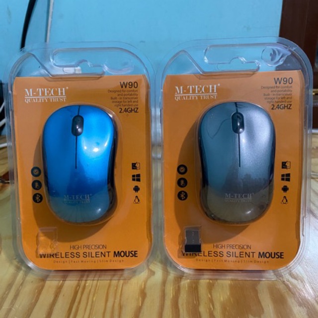 M-Tech W90 Wireless Silent Mouse 2.4Ghz Mtech W90