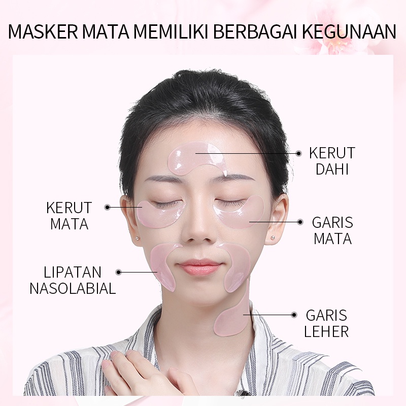 LAIKOU Jepang Sakura Eyemask Peremajaan Kulit Menghilangkan Garis-garis Halus Eye Patch Memperbaiki 50 Pcs