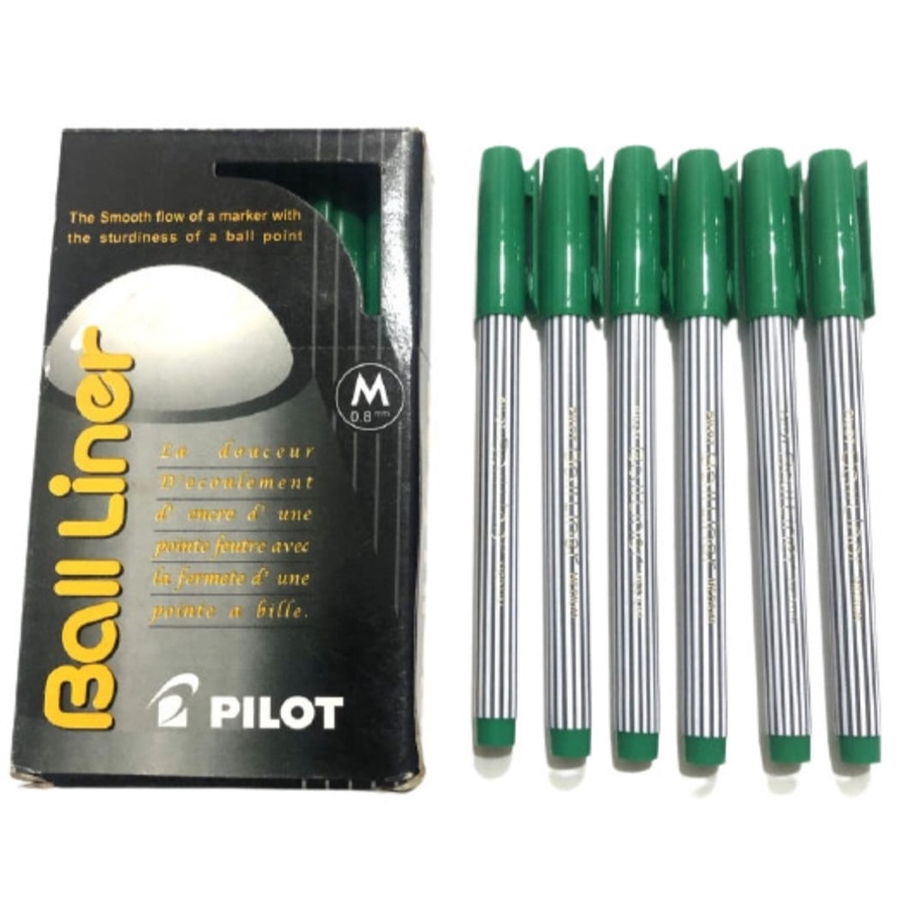 Balliner Pilot Warna Hijau 0.8 mm 1 Lusin