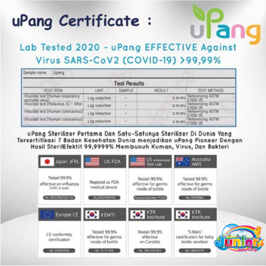 Upang Plus+LED 9th Generation Sterilizer Waterless – Alat UV Steril Botol Box Steril