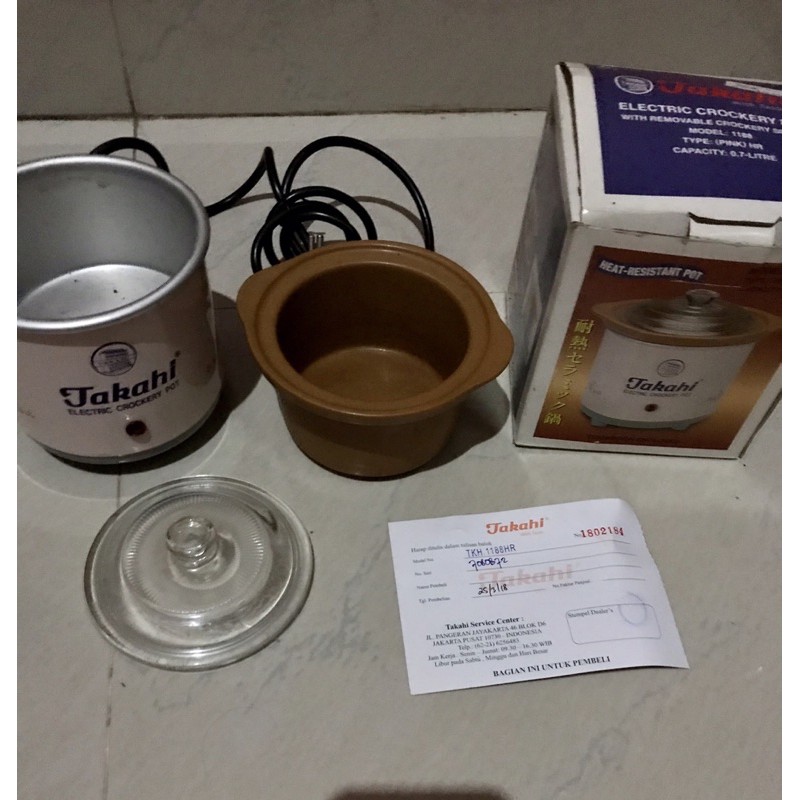 Takahi Slow Cooker 0.7 Liter Preloved