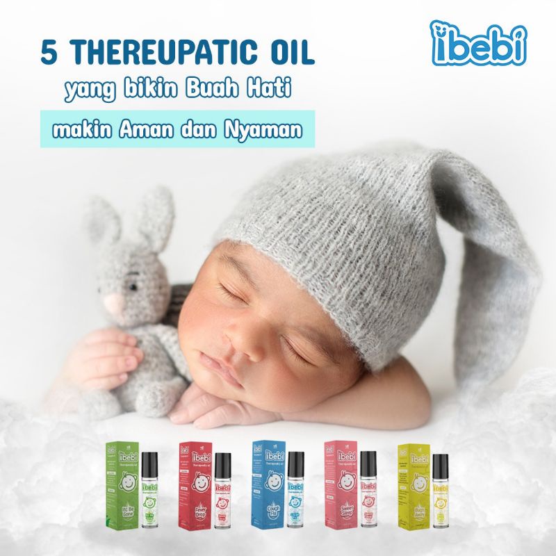 Ibebi Flu &amp; Batuk Demam Anak Therapy Oil Roll On Cough &amp; Flu | Fever Drop | Sweet Sleep Minyak Terapi Anak Bayi