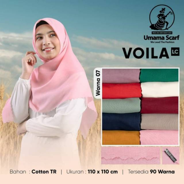 [GROSIR 10PCS] SQUARE VOILA LC UMAMA SCARF/HIJAB JILBAB SEGIEMPAT BASIC VOAL LASER CUT