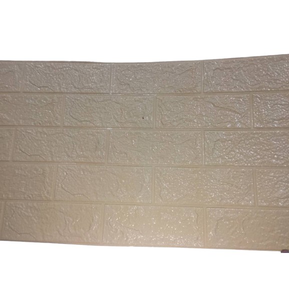 Wallpaper Dinding Foam 3D Kecil Motif Batu Bata / Wallpaper Dinding Foam GM509 / 521 [1KG=26PCS]-CREAM