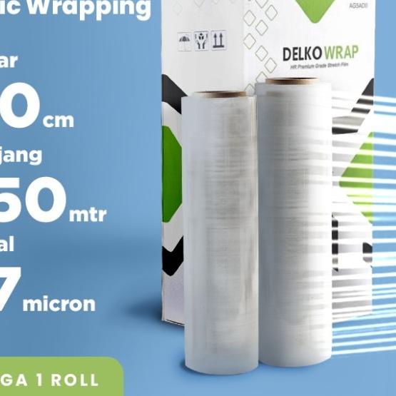 

☀ PLASTIK WRAPPING/STRETCH FILM Delkowrap, 17um x 50cm x 150m - Bening, 50cm x 150m ♔