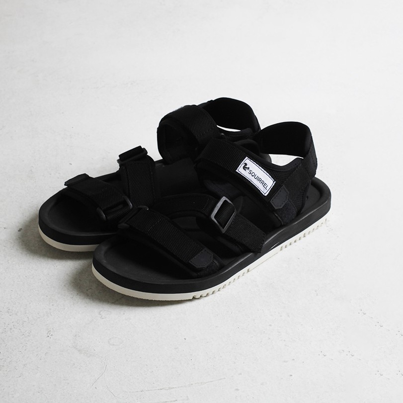 KURO BLACK  |FORIND x Squirrel| Sendal Gunung Original Kulit Santai Kasual Pria Sandal Footwear New