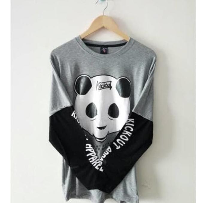 (PROMO) kaos longsleeve lengan panjang panda kickout apparel kick out distro