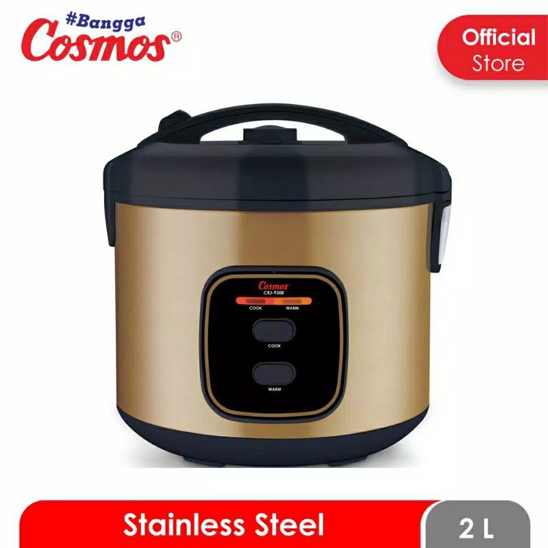 Ricecooker COSMOS CRJ9308 panci stainless stell magicom cosmos 2Liter