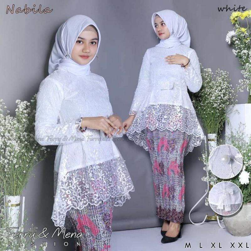 SETELAN KEBAYA NABILA/SETELAN KEBAYA PITA/SETELAN KEBAYA FULL BORDIR/KEBAYA MODERN