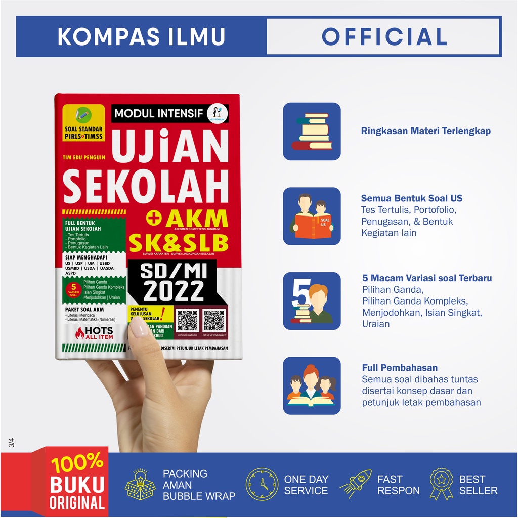 Buku MODUL INTENSIF UJIAN SEKOLAH + AKM SD/MI 2022 (Edu Penguin)-3