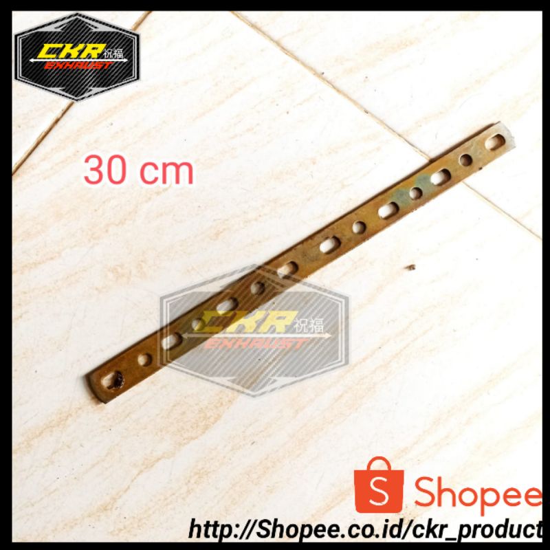 Gantungan knalpot/Strip plat/braket bolong/Plat strip Universal