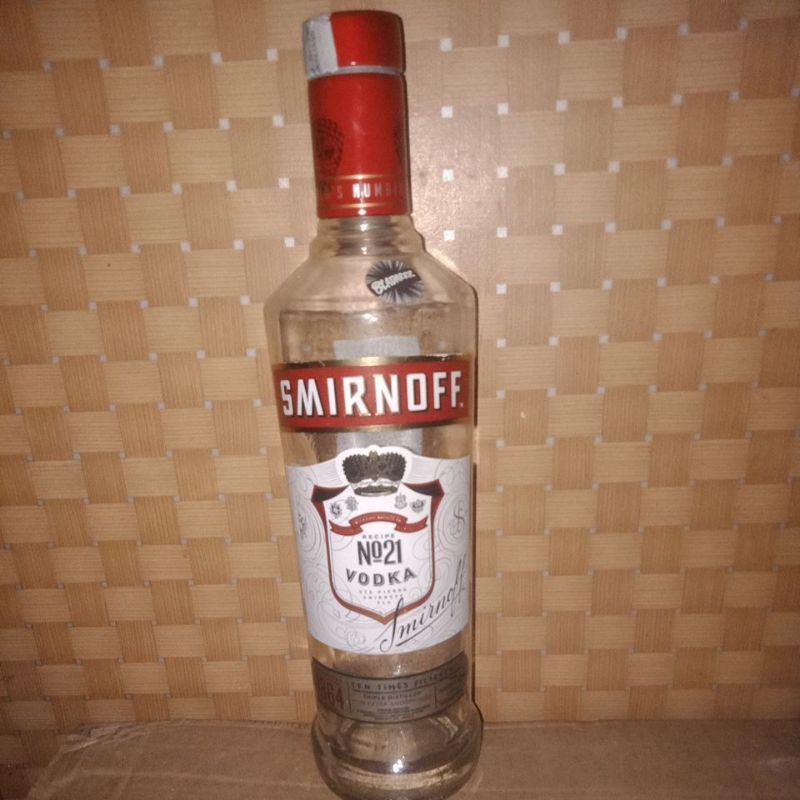 PROMO !!! Botol miras import bekas / botol bekas minuman impor / botol kosong unik merk luar-smirnof