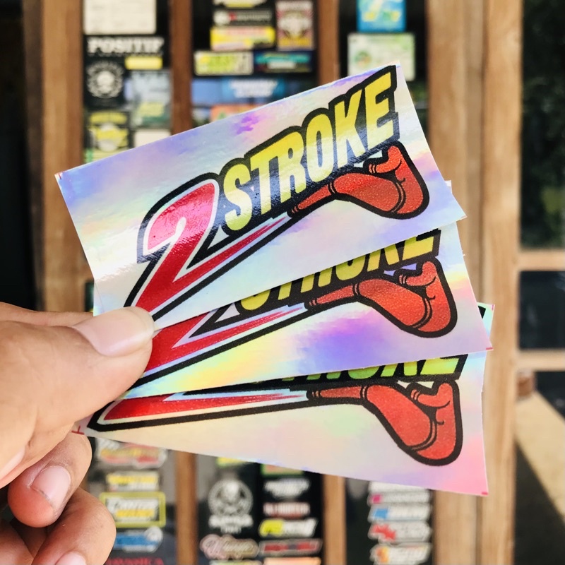 Sticker Racing Hologram Bijian - 2 Stroke - SoundBalapBlitar